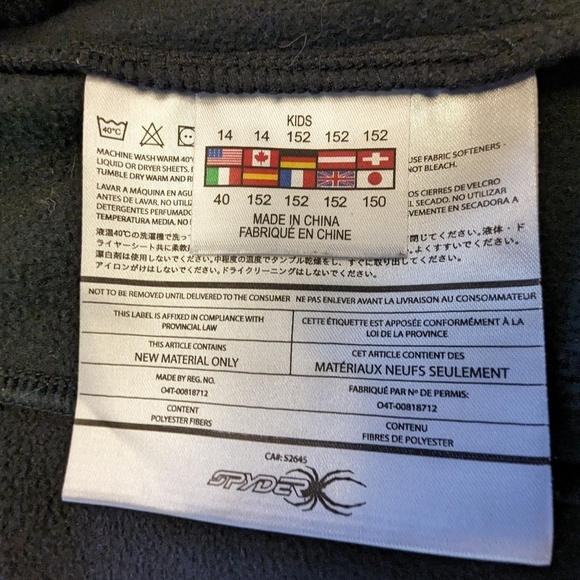 Spyder youth jacket, & attachable Full Zip core sweater Sz 14 - Picture 8 of 16
